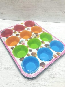 Форма для выпечки металлическая, 12 кексов