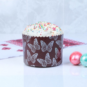 Форма бумажная для кекса, "Бабочки" 134 x 100 мм