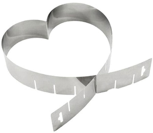 металлическая форма сердце высота 10 см