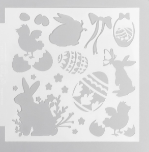 Трафарет пластик "Пасха" 13х13 см