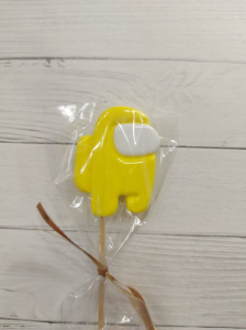 Леденец топпер Амонг Ас 6см желтый