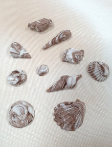 Сахарные фигурки "Ракушки" 1,5-3см
