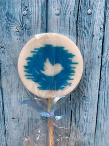 Леденец топпер с печатью "Twitter"