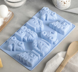 Форма для выпечки "Транспорт", 8 ячеек