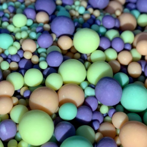 Посыпка микс матовая из рисового драже в глазури "Мятный,жёлтый,оранжевый,сиреневый" 50 гр.