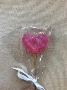 Леденец топпер "Сердечко" малое 4*3,5 см