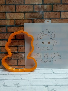 Трафарет+форма "Малышка" 9см