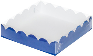 Коробка для печенья и пряников 120*120*30 мм (Синяя)