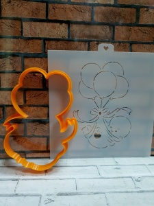 Трафарет+формочка "Мишка малыш"9см