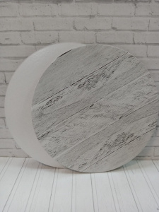 Подложка Дерево/белая 3мм 28 см