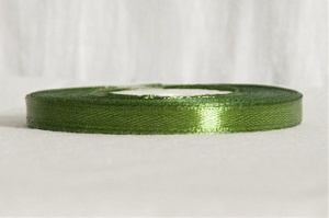 Атласная лента 0.8см "Зеленая" 24м