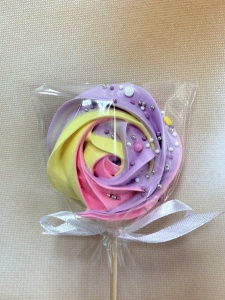 МИНИ Безе на палочке сиренево-розово-желтый