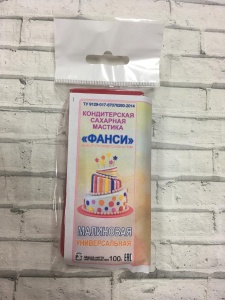 Мастика для торта Фанси - МАЛИНОВАЯ 100гр