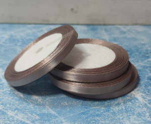 Атласная лента 0,5 Пепельно пудровый 24 м