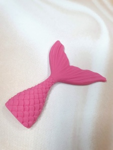 Сахарная фигурка "Хвост русалки" розовый