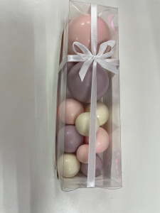 Набор шаров из шоколадной глазури "Бежево-розовый" микс