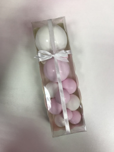 Набор шаров из шоколадной глазури "Бело-розовый" микс