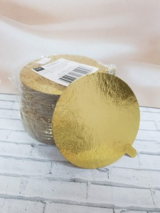 Подложка круглая 10 см 0,8мм золото