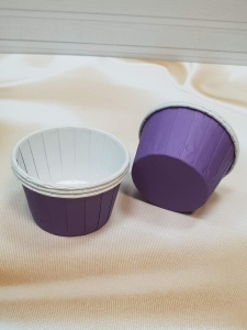 Капсулы бумажные с подворотом Фиолетовые D50 H40, 50 шт.