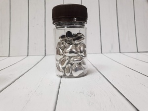 Украшение сахаристое серебряное СЕРДЕЧКО