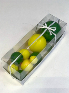 Набор шаров из шоколадной глазури "Жёлто-зеленый" микс