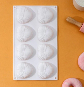 Силиконовая форма Вязаное сердце 8шт