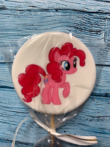 Леденец топпер с печатью "Пони"розовая