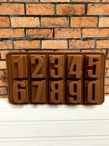 Силиконовая форма для шоколада и мастики "Цифры"5см