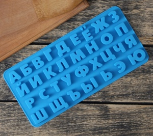 Молд Алфавит высота букв 2 см, цвет МИКС 