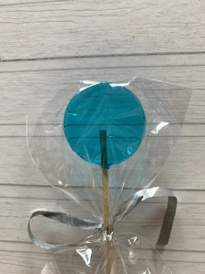 Леденец топпер "Кружок"3,5см голубой