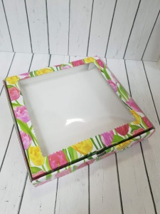 Коробка для пряников тюльпан 20х20х3см