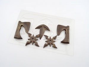 Пластиковая форма для шоколада Набор Ниндзя