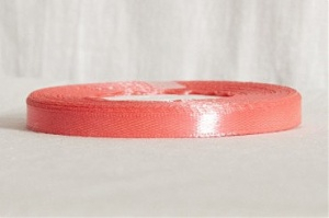 Атласная лента 0.8см "Коралловая" 24м