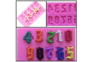 Молд готический цифры 8.9×5.1см