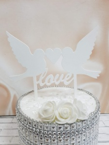 Топпер "Голуби LOVE" белый