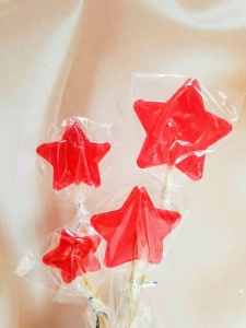 Набор леденецов топперов "Звездочки"красные