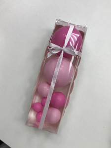 Набор шаров из шоколадной глазури "Розовый" яркий микс