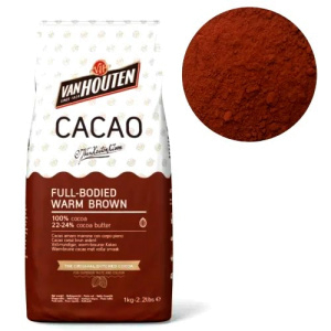 КАКАО ПОРОШОК КОРИЧНЕВЫЙ VAN HOUTEN 22-24%-200 гр 