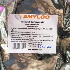Кукурузный крахмал "AMYLCO"  1кг.