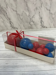 Набор шаров из шоколадной глазури "Красно-синий" микс