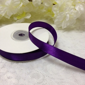 Атласная лента 1,2см "темно фиолетовая" 24м