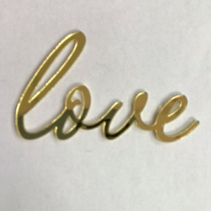 Топпер акриловый LOVE 6,5см.