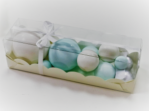 Набор шаров из шоколадной глазури "Бело-голубой" микс