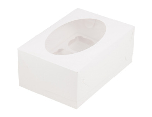 Коробка на 6 капкейков белая 