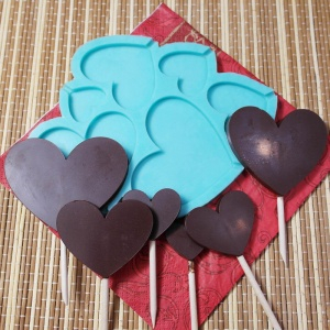 Силиконовая форма " Сердечки" 6 шт