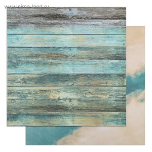 Фотофон двусторонний "Синие доски - Синий" 45 х 45 см, переплётный картон, 980 г/м