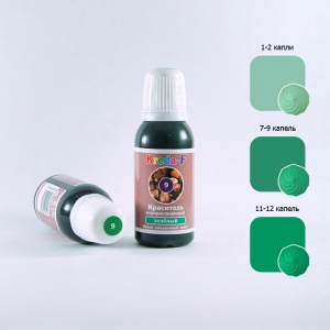 Краситель пищевой ж/растворимый гелевый "Kreda", зеленыйй (20 г)