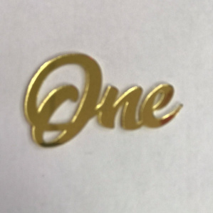 Топпер акриловый "One" 5см.