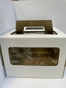 Коробка 20*20*15 с окном и ручкой